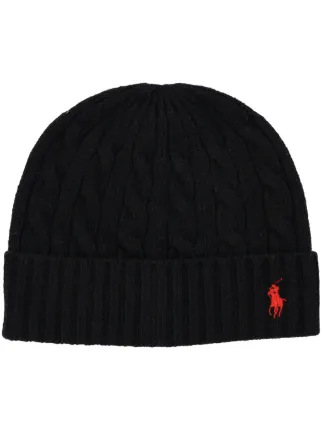 Black polo hat with white pony online