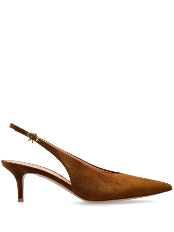 GIANVITO ROSSI パンプスブラウンスエード