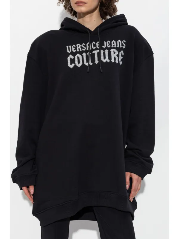 オーバーサイズ VERSACE JEANS COUTURE フーディー スウェット Versace Jeans Couture オーバーサイズ パーカー | ブラック
