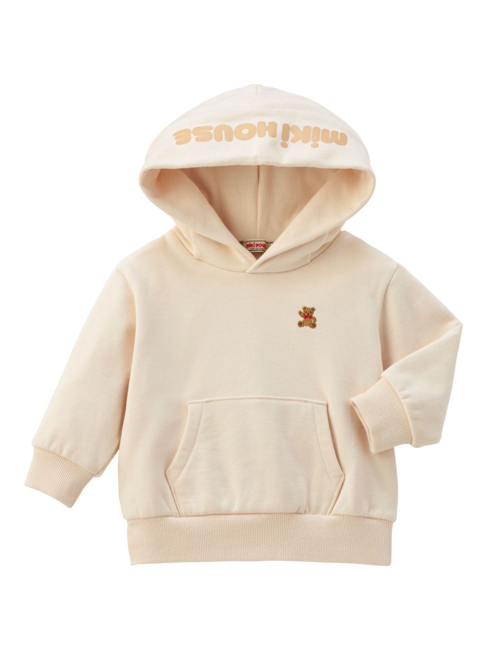 Miki House Bear hoodie - Neutrals