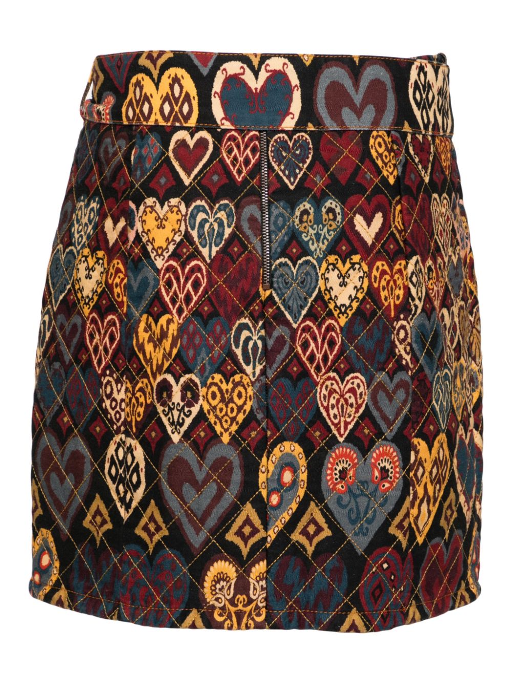 Shop Farm Rio Hearts Ikat Skirt In Blue