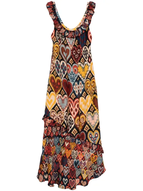 FARM Rio vestido largo Hearts Ikat