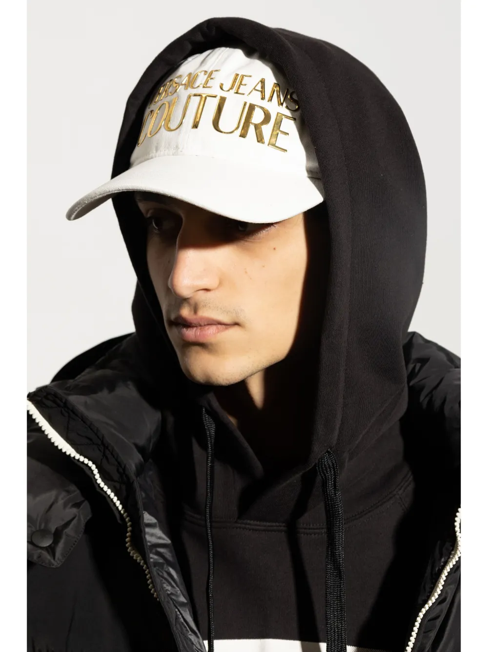 Versace Jeans Couture Honkbalpet met logoprint - Wit