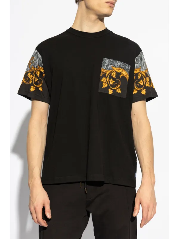 【関税込み】Versace Underwear ブラック バロッコ Tシャツ Versace Jeans Couture バロッコ Tシャツ | ブラック | FARFETCH JP