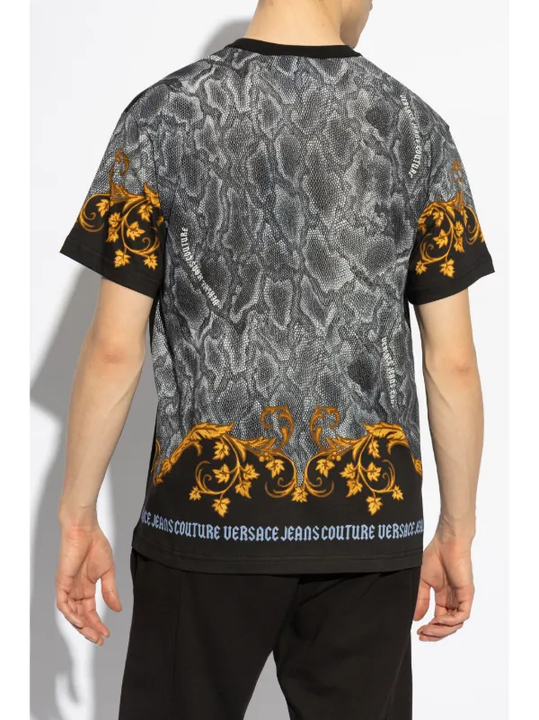 【VERSACE】バロッコ コットンTシャツ Versace Jeans Couture バロッコ Tシャツ | ブラック | FARFETCH JP