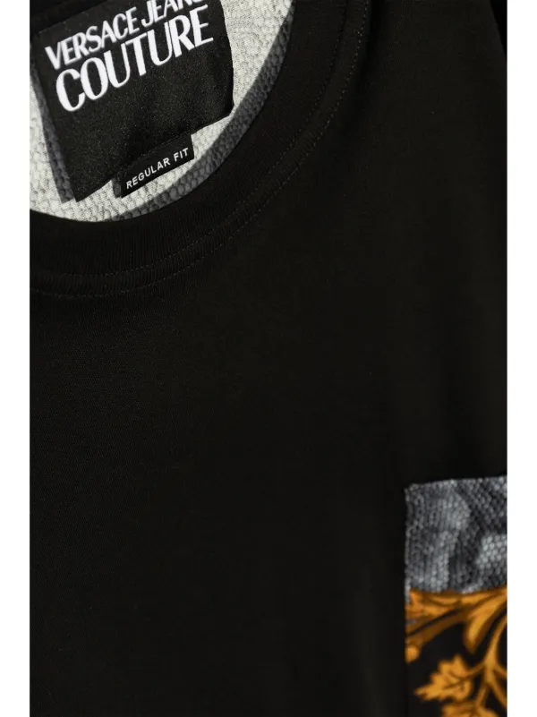 国内正規品QR証明済みVERSACE バロッコTシャツ Versace Jeans Couture バロッコ Tシャツ | ブラック | FARFETCH JP