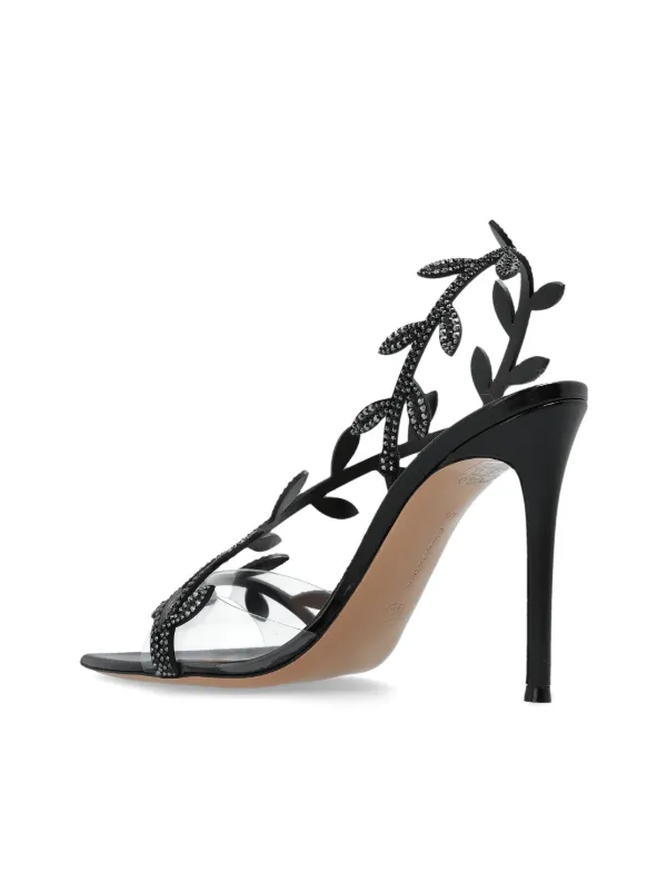 サンダル・ミュール GIANVITO ROSSI FLAVIA SANDALS Gianvito Rossi 105mm Flavia Leather Sandals | Black