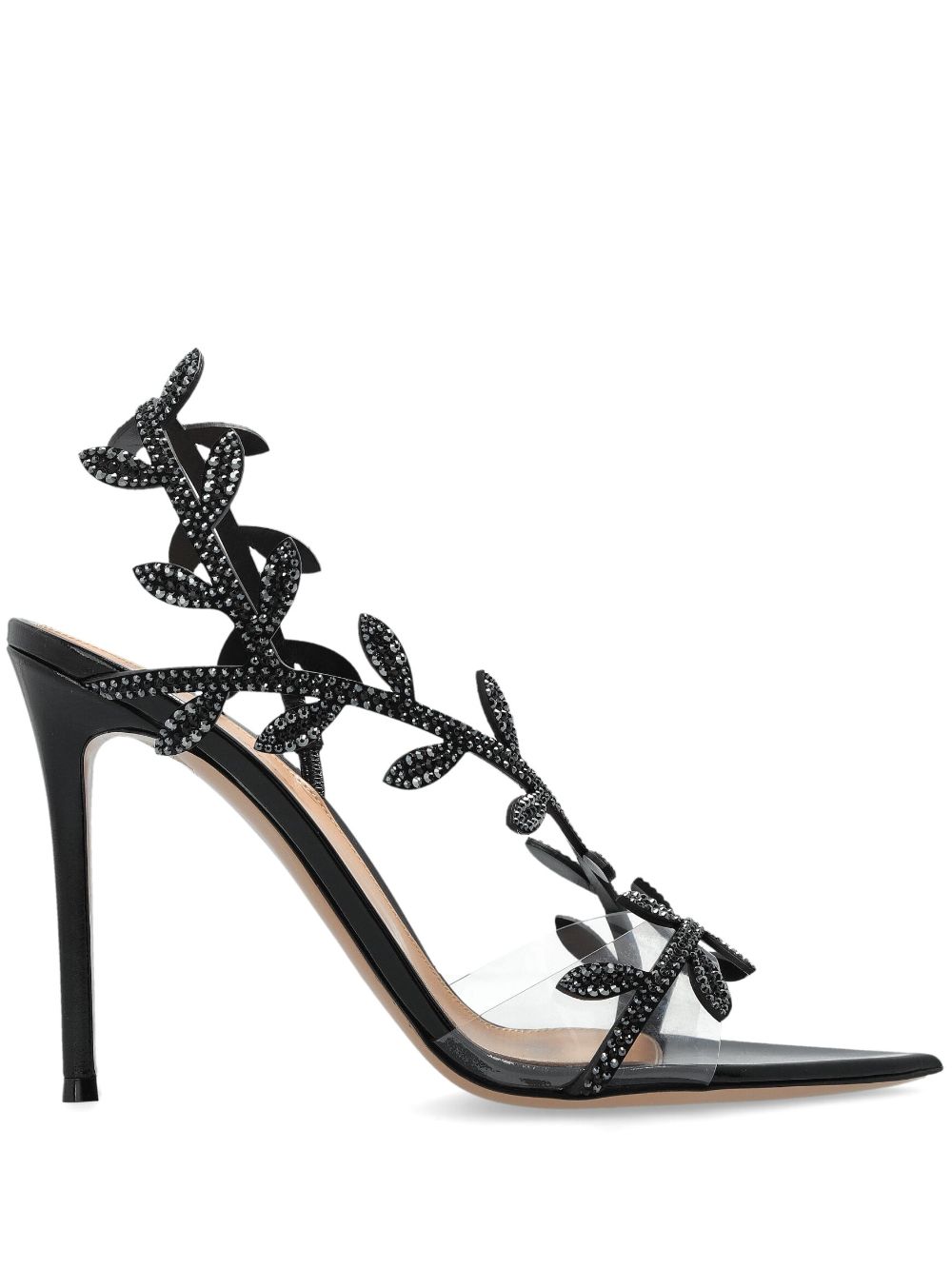 Gianvito Rossi 105 mm Flavia leren sandalen Zwart