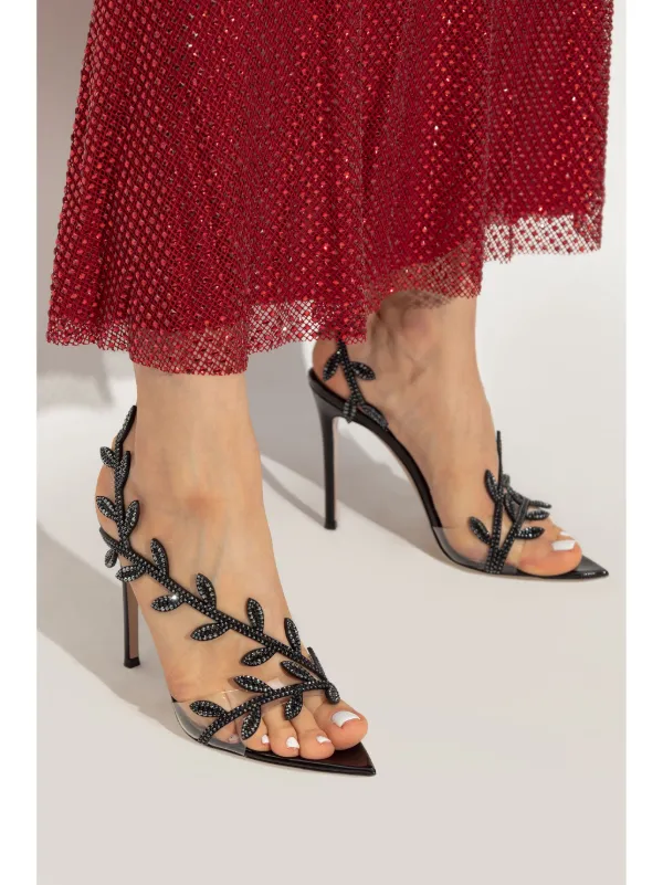 Gianvito Rossi Flavia 105mm レザーサンダル | ブラック