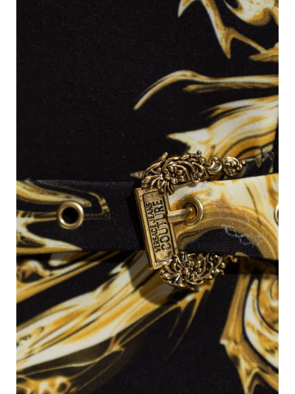 Versace Jeans Couture Blazer Com Estampa Barroca | Preto | FARFETCH BR