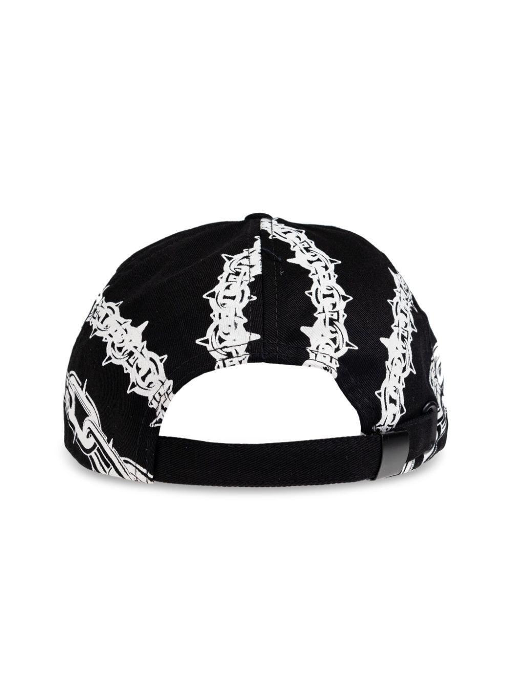 Shop Versace Jeans Couture Chain-print Cap In Black