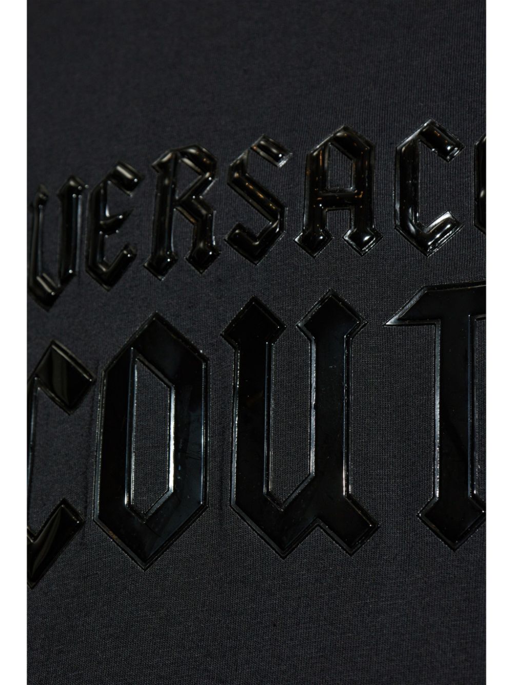 Shop Versace Jeans Couture Logo-patch T-shirt In Black