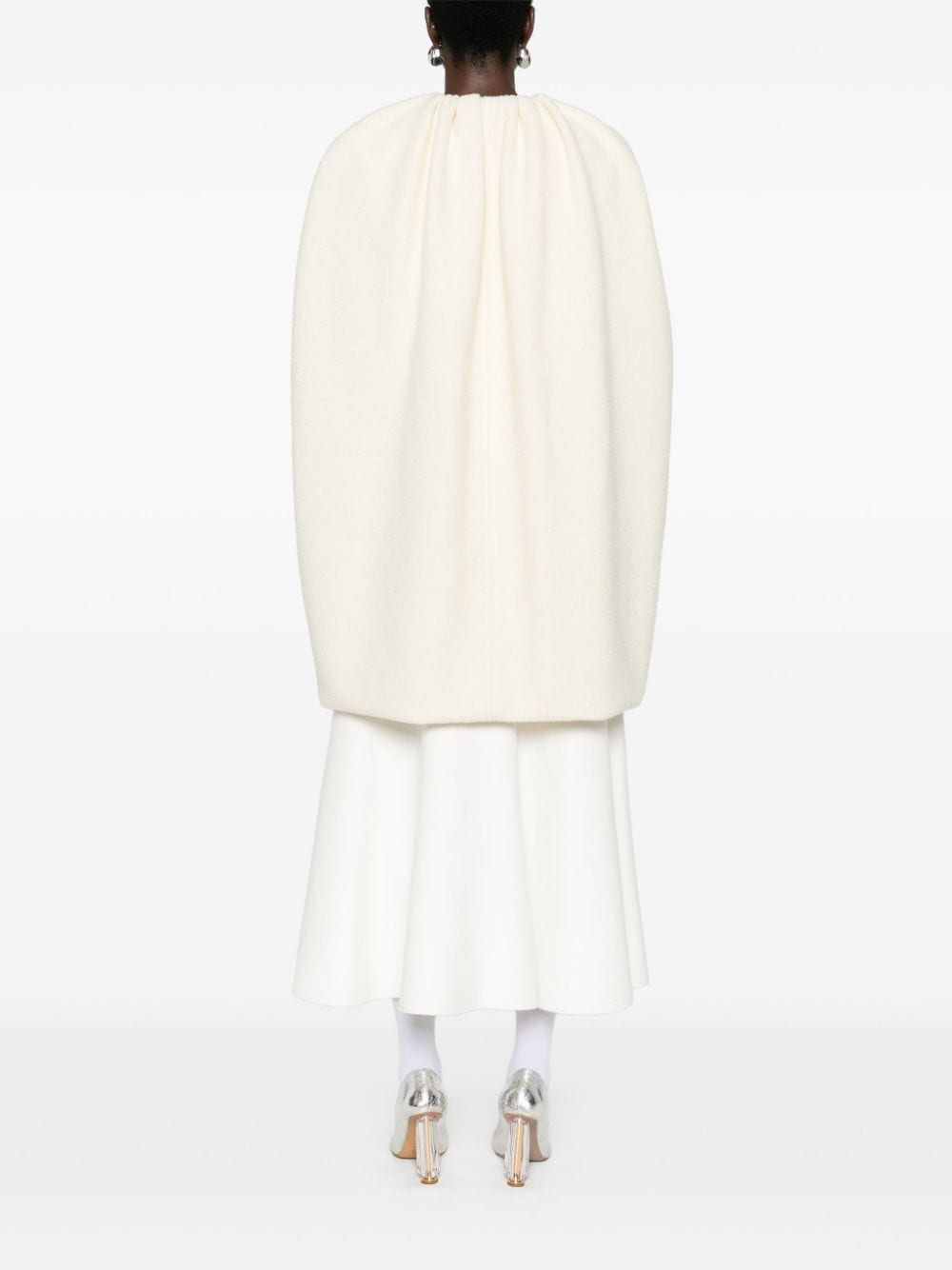 Shop Jil Sander Double-layer Cape In White