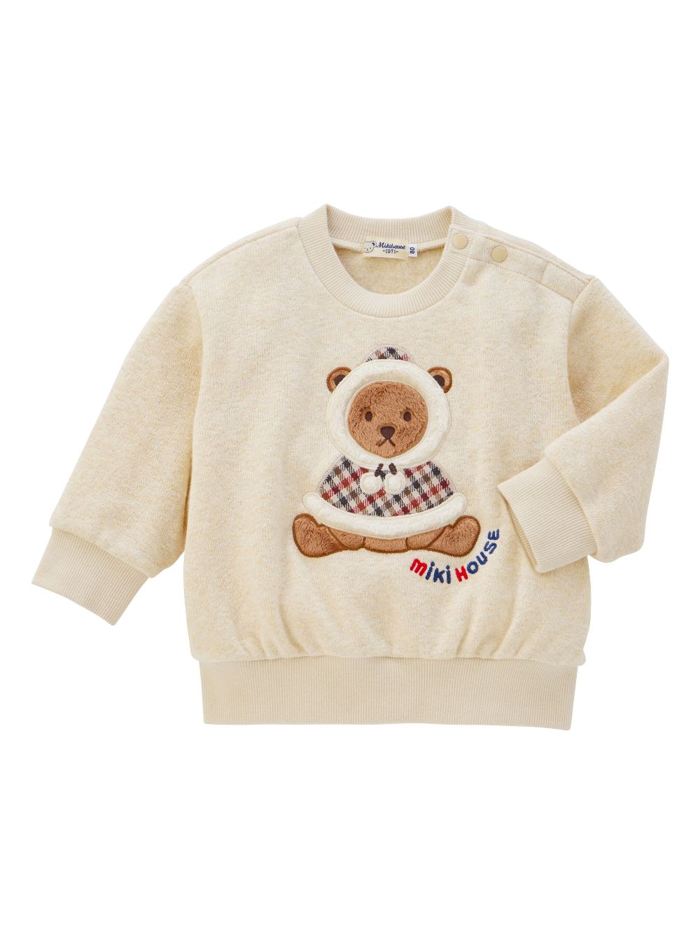 Miki House Bear sweatshirt - Neutrals