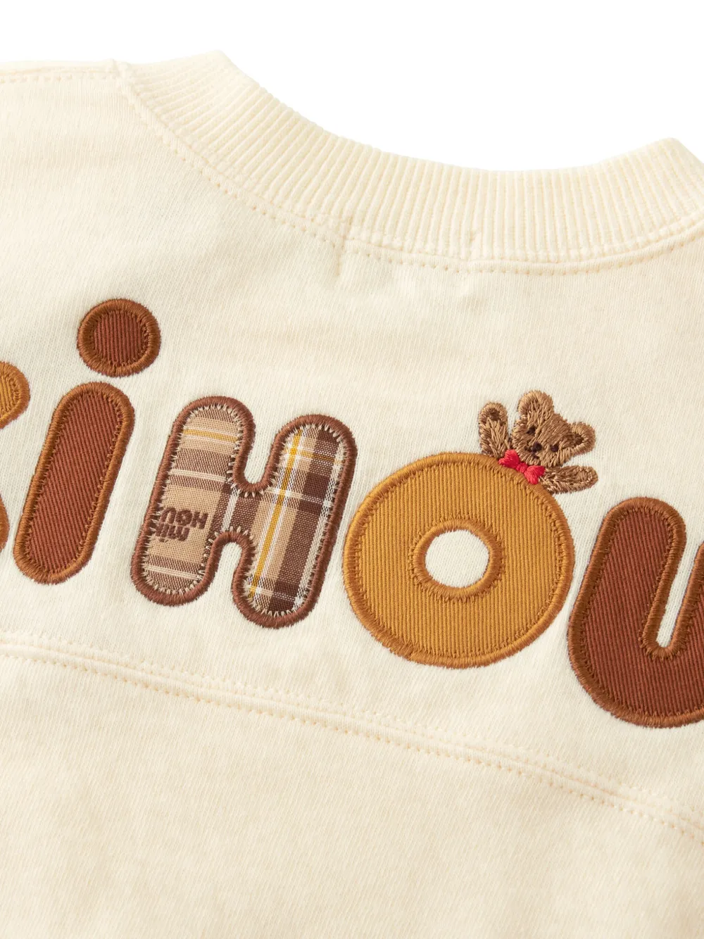 Miki House Logo-embroidered Sweatshirt In Neutrals