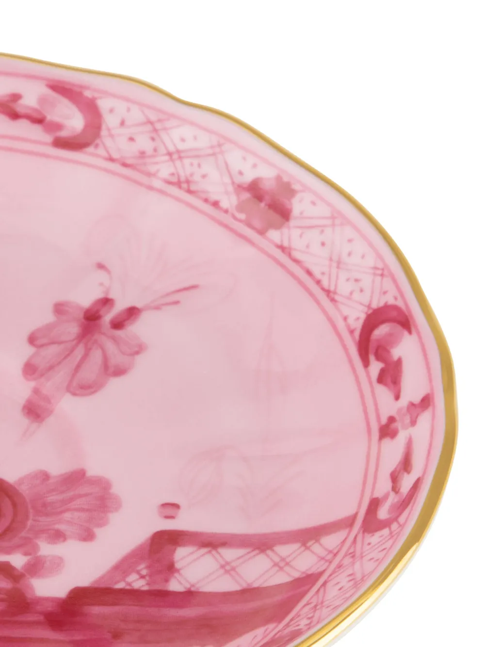 Ginori 1735 Oriente Italiano Antico Doccia Coffee Saucer In Pink