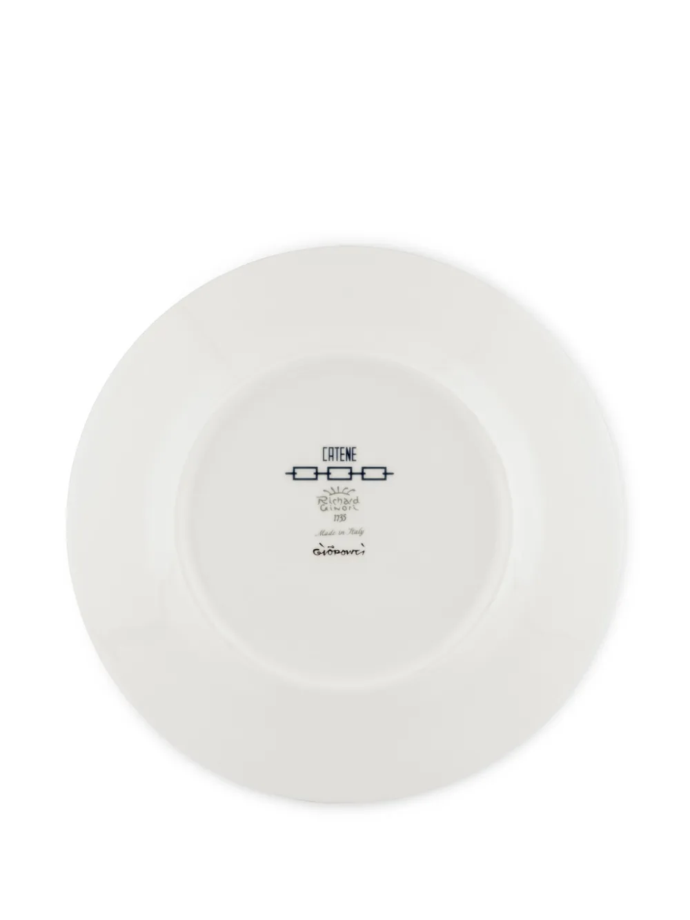 Ginori 1735 Catene Nero Dessert Plate (22cm) In White