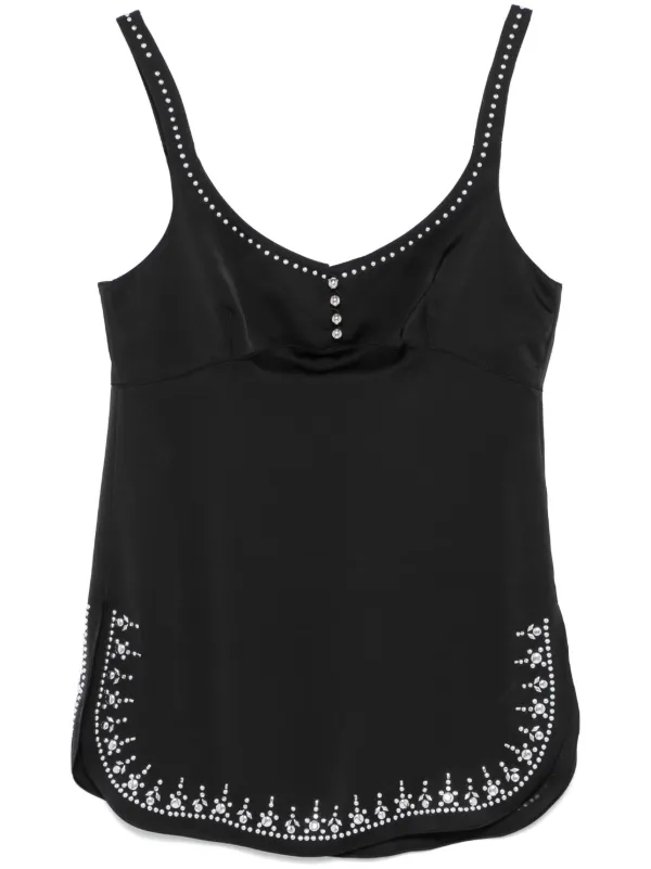 Rabanne Stud-detail Top in Black