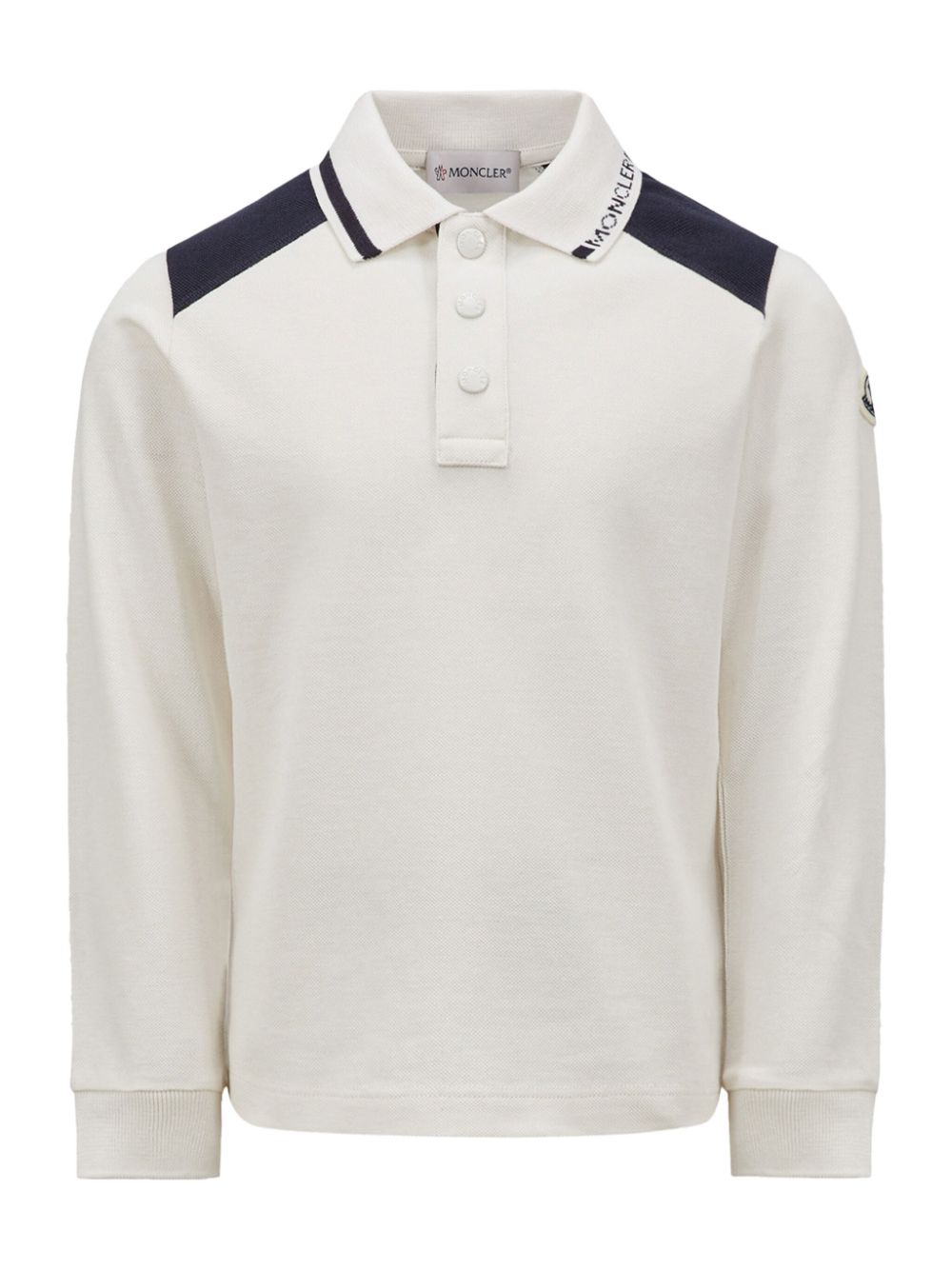 Moncler Enfant logo patch polo shirt - White