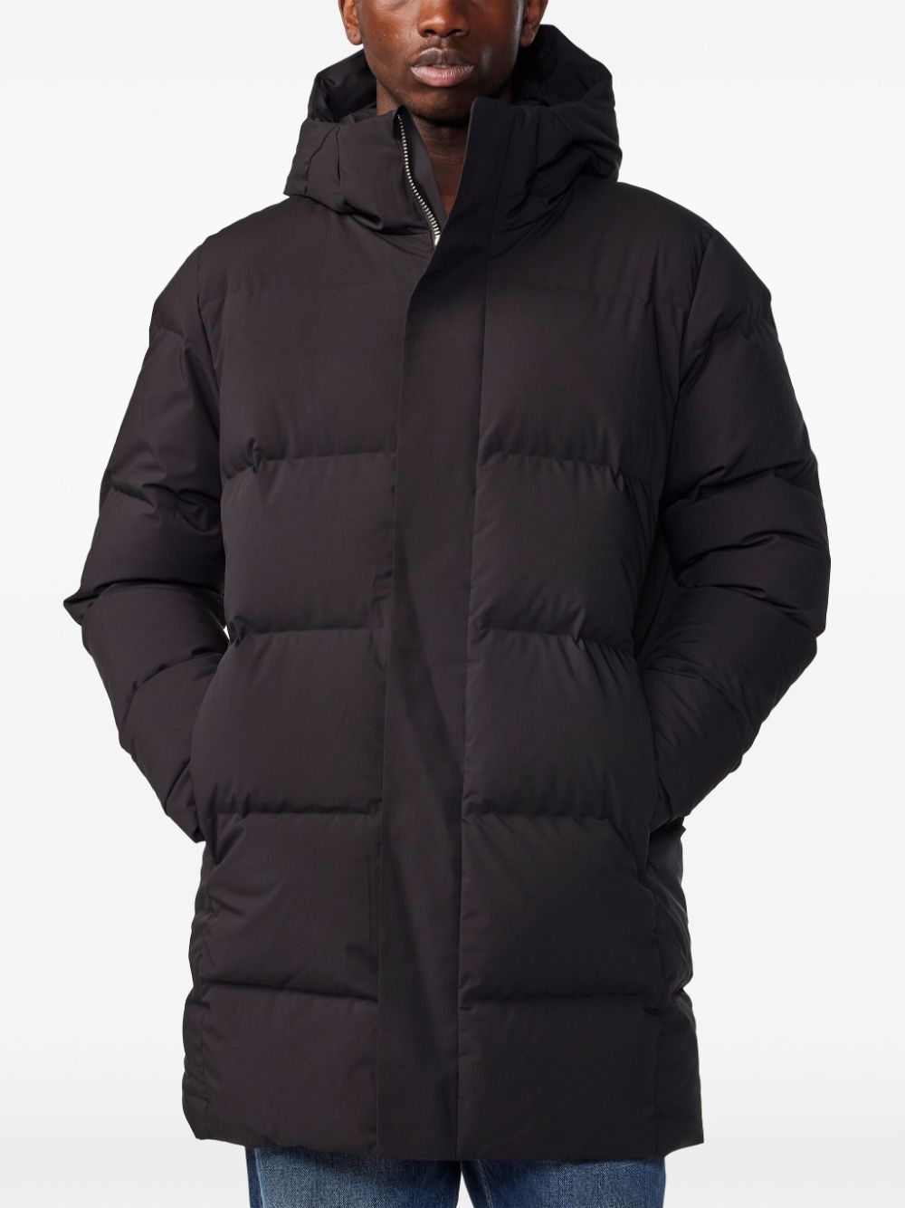 Shop Nn07 Jake Padded Coat In Black