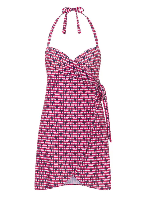 Moschino logo-patch mini dress