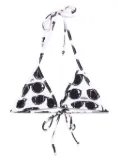 Moschino sunglasses-print bikini top - White