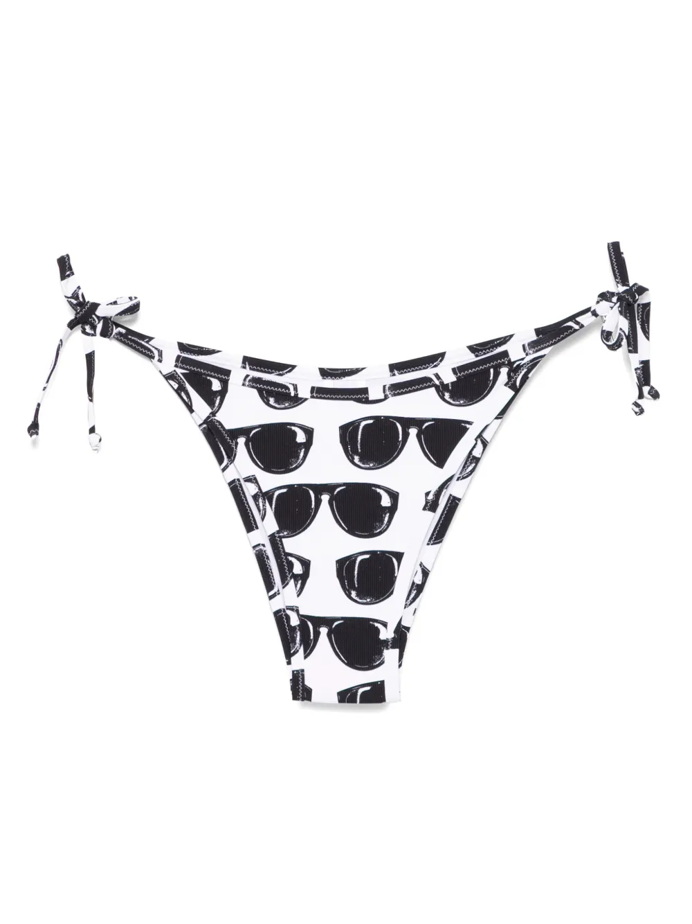 Moschino Bikinislip met zonnebrilprint Wit