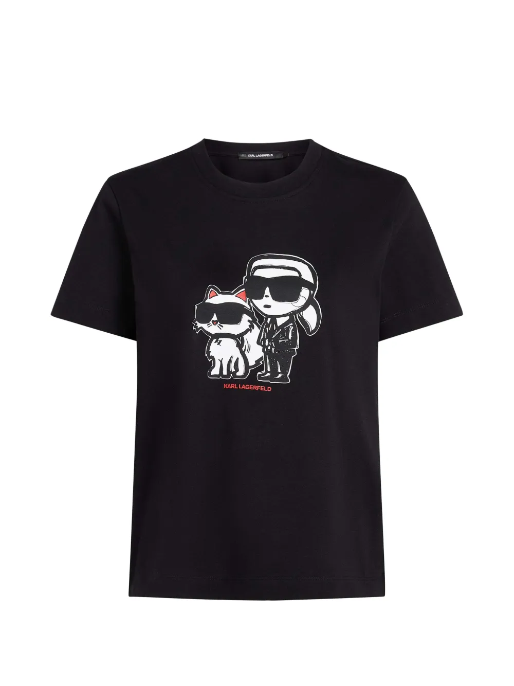 Karl Lagerfeld Ikon Choupette T-shirt Zwart