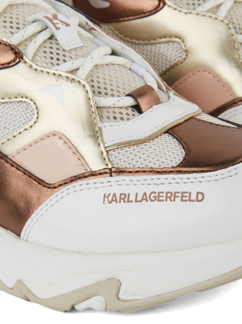 Shop Karl Lagerfeld Blaze Strike Trainers In White