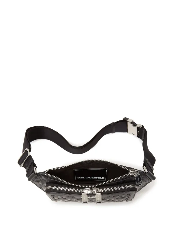 Karl Lagerfeld K Loom leather belt bag men Leather One Size Black