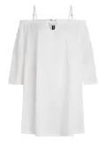 Karl Lagerfeld Signature semi-sheer beach dress - White