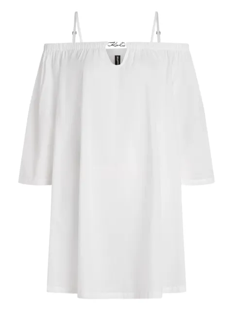 Karl Lagerfeld Karl DNA off-shoulder sheer beach dress