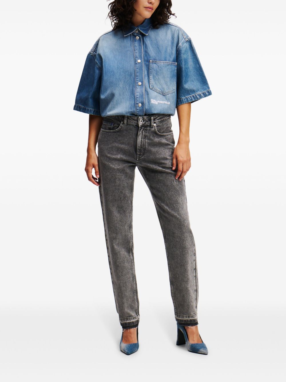 Karl Lagerfeld Jeans mom jeans - Grijs