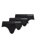 Karl Lagerfeld logo-waistband briefs (pack of three)(pack of three) - Black