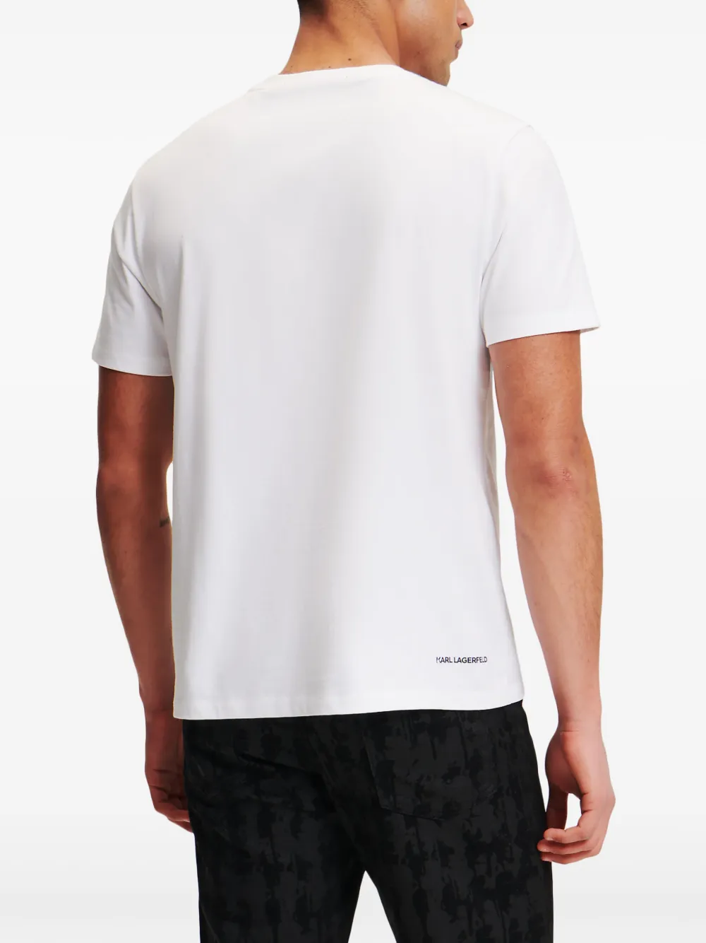 Karl Lagerfeld Kameo T-shirt met geborduurd logo Wit