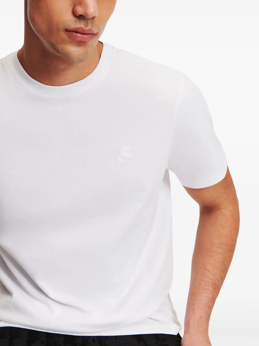 Karl Lagerfeld Kameo T-shirt met geborduurd logo Wit