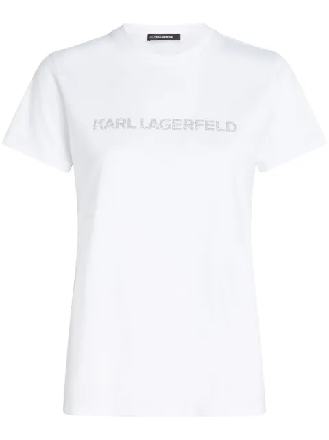 Karl Lagerfeld glitter appliqué logo t-shirt 