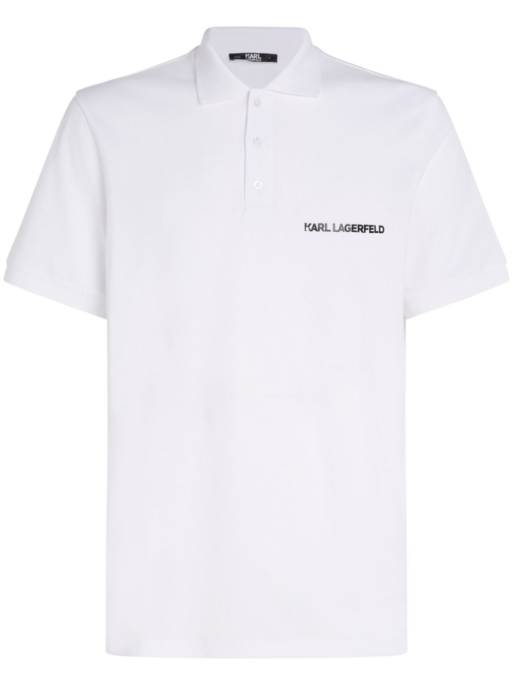 logo-print organic-cotton polo shirt