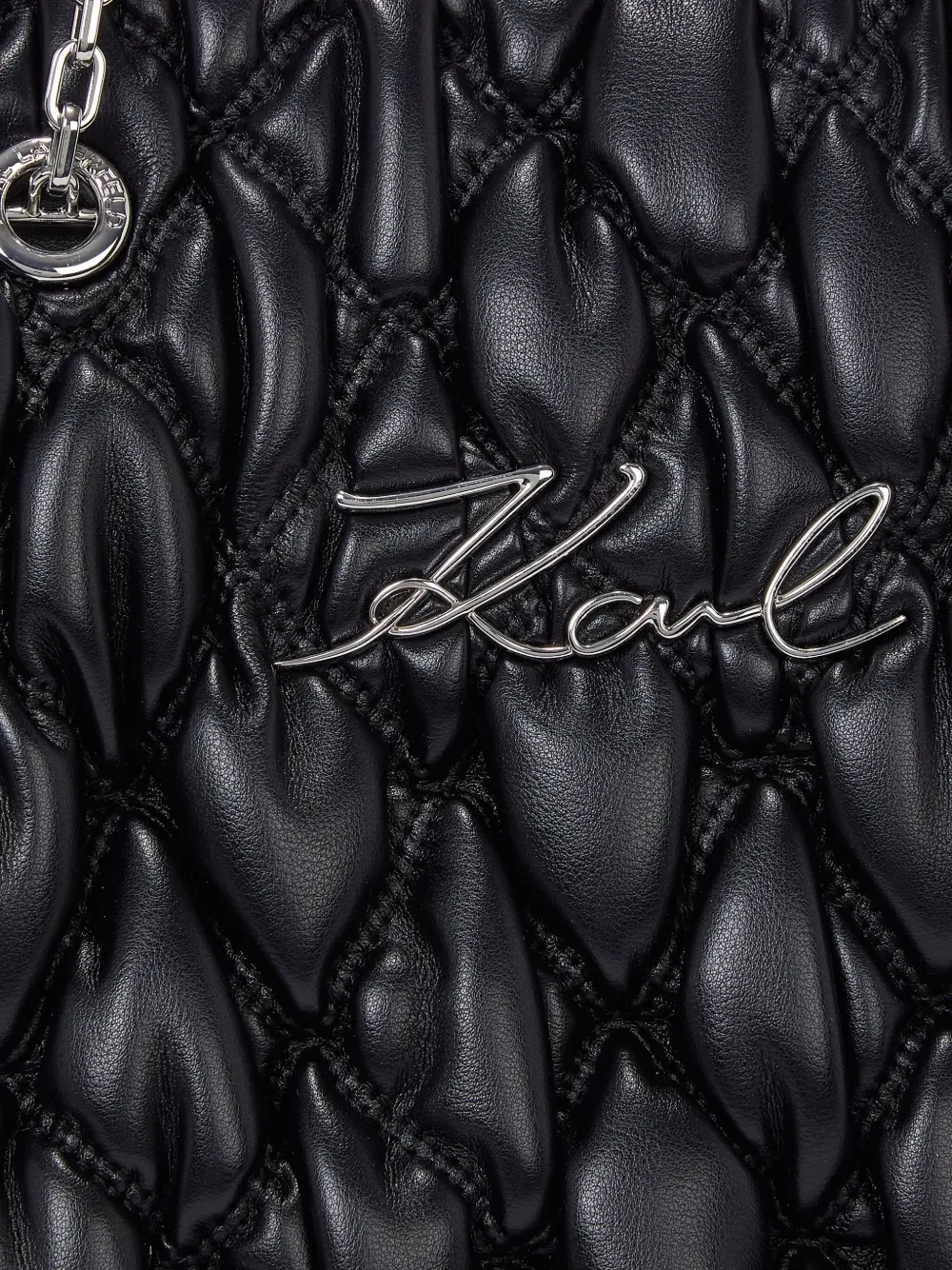 Karl Lagerfeld Signature Kuilt Tote Bag In 999