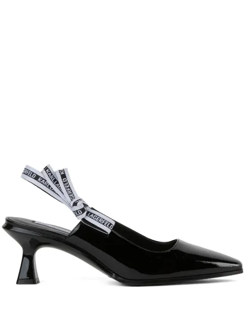 Karl Lagerfeld zapatillas con listón panache y tacón de 75mm