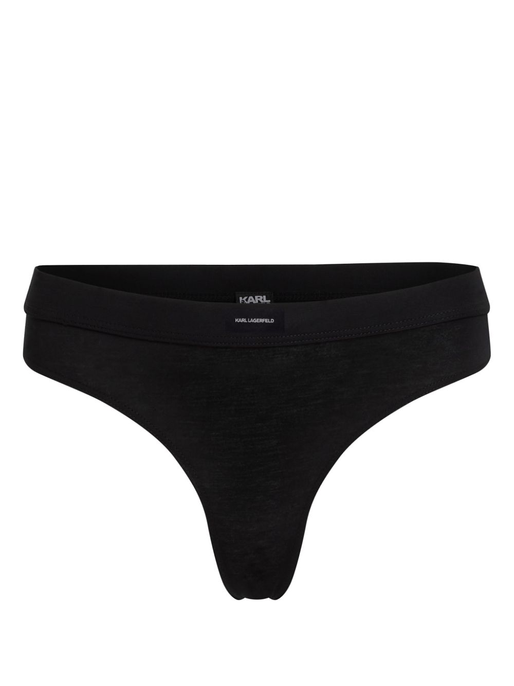 Essential logo-appliqué thong