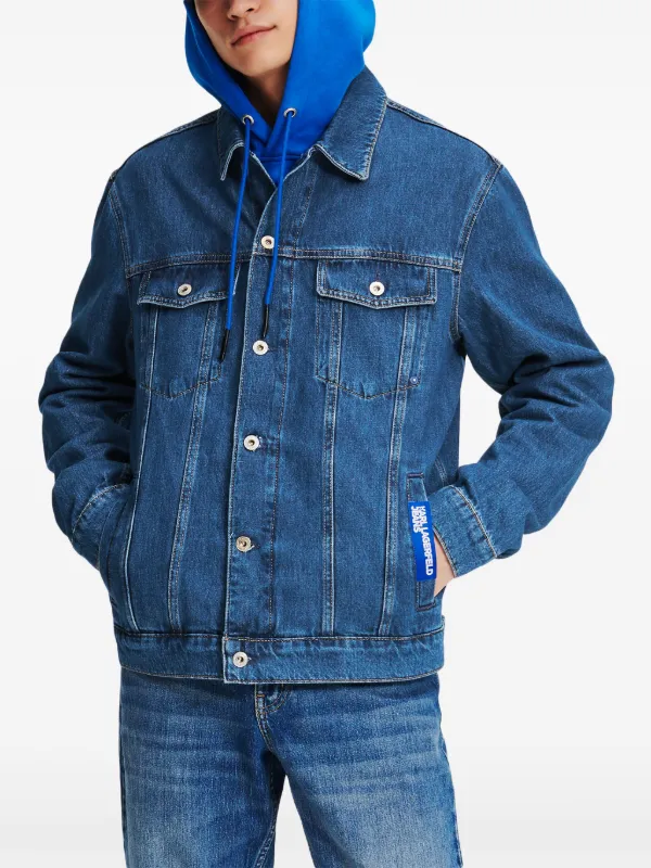 karl lagerfeld ジーンズ　ジャケット Karl Lagerfeld Jeans デニムジャケット | ブルー | FARFETCH JP