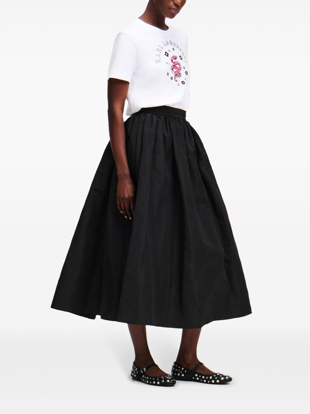 KARL LAGERFELD PLEATED MIDI SKIRT 