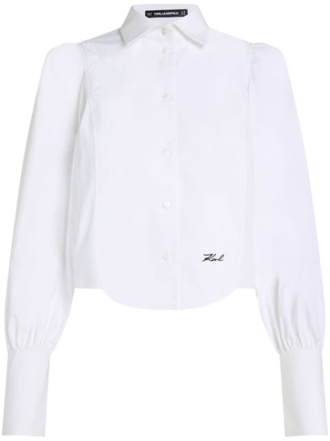 Karl Lagerfeld logo-embroidered shirt 