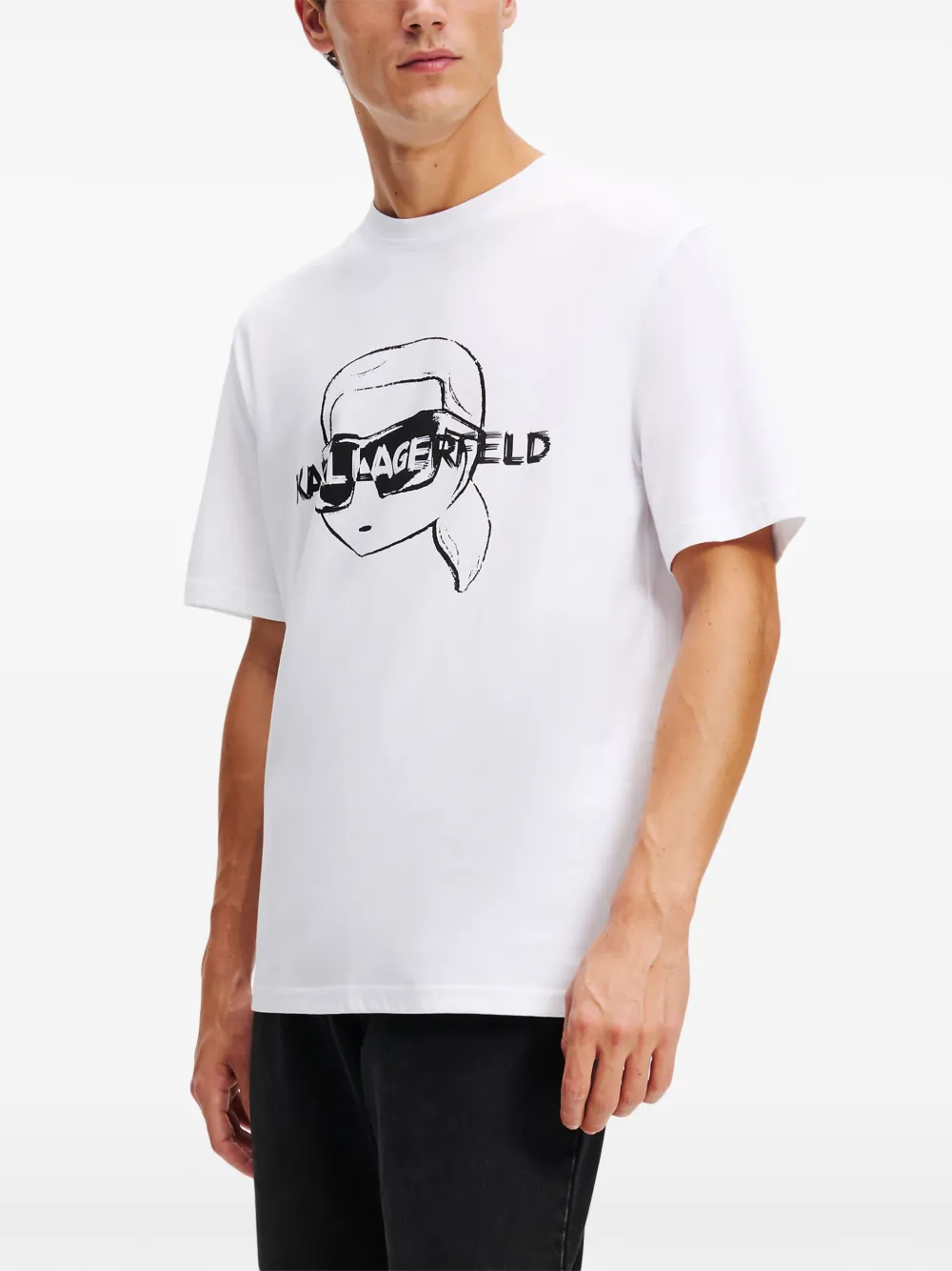 Karl Lagerfeld T-shirt met Ikon-patch Wit