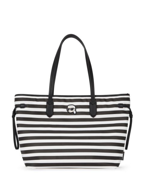 Karl Lagerfeld Ikonik Karl striped tote bag WOMEN