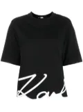 Karl Lagerfeld Signature Hem T-shirt - Black