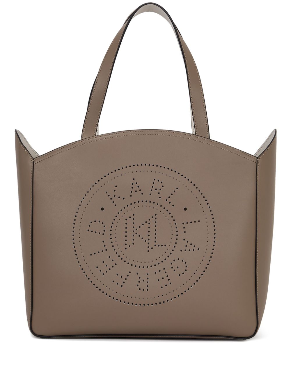 large K/Circle perforated-design tote bag