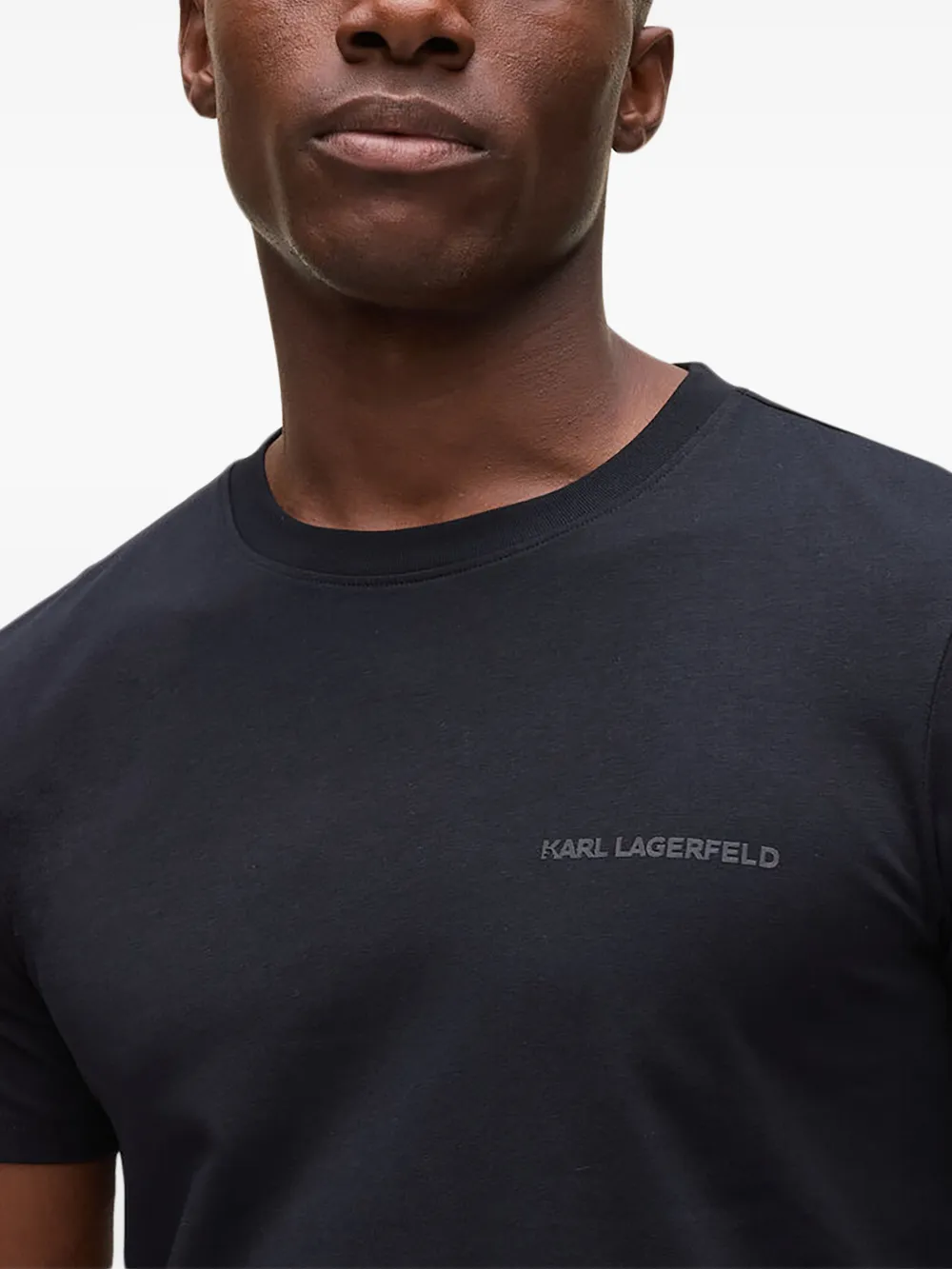 Karl Lagerfeld Twee T-shirts met logoprint Zwart