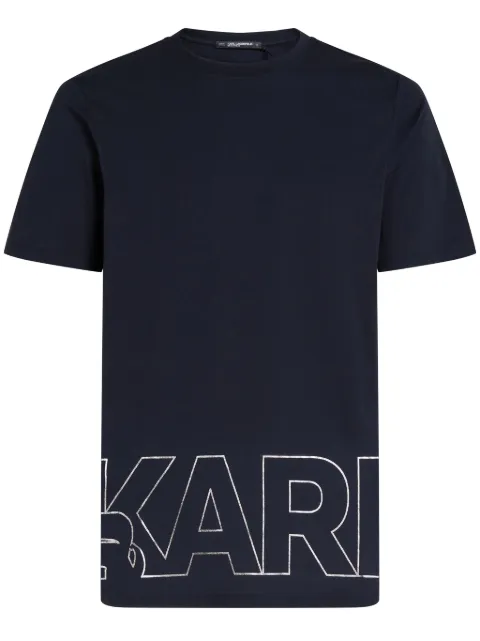 Karl Lagerfeld metallic logo-print T-shirt 